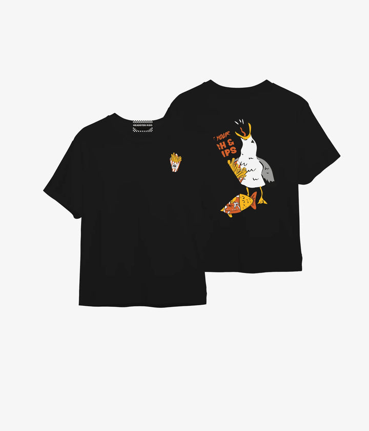 Headster | T-Shirt | fish & chips