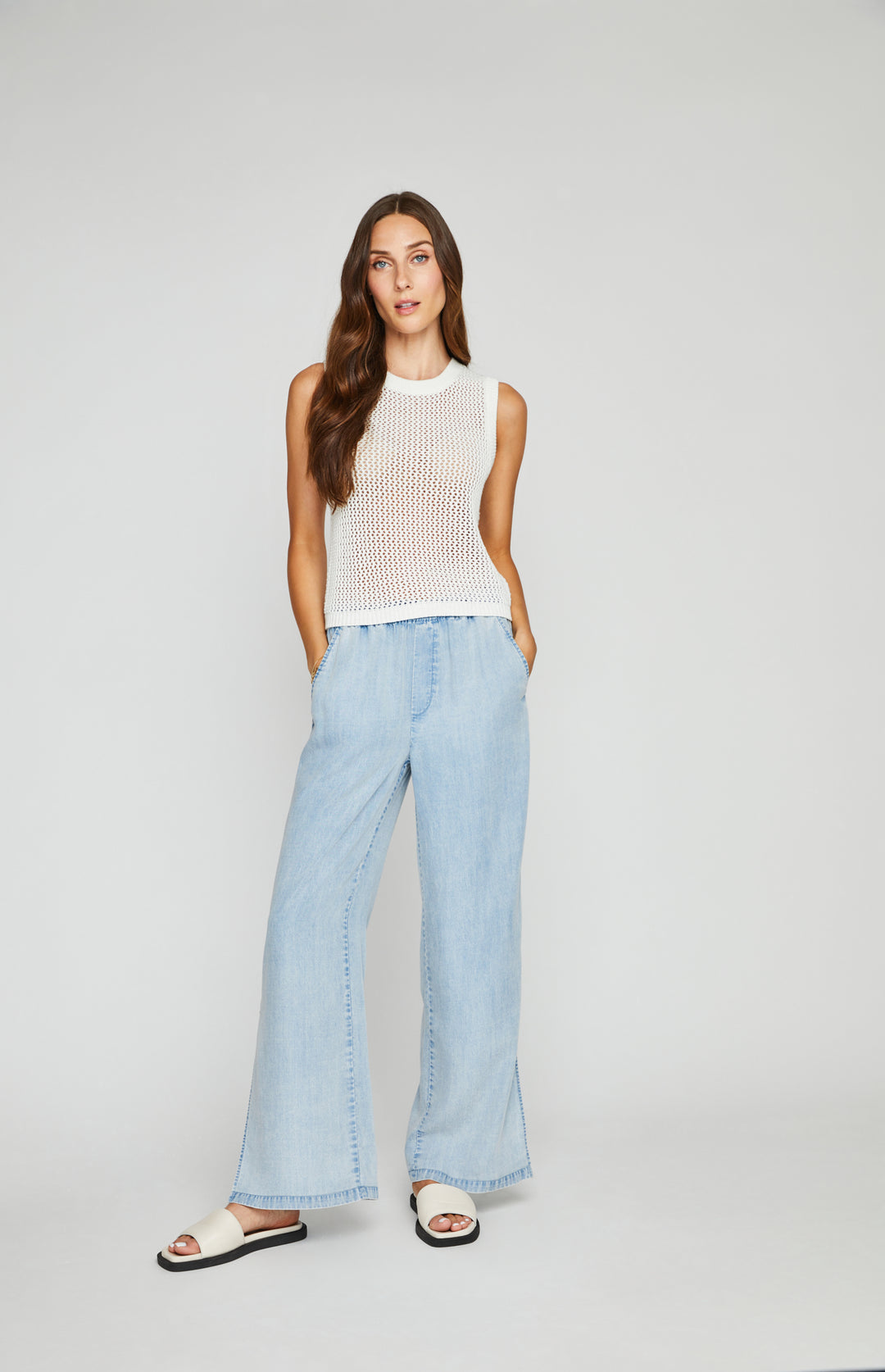 GENTLE FAWN | ORWELL WIDE LEG PANT | LIGHT BLUE