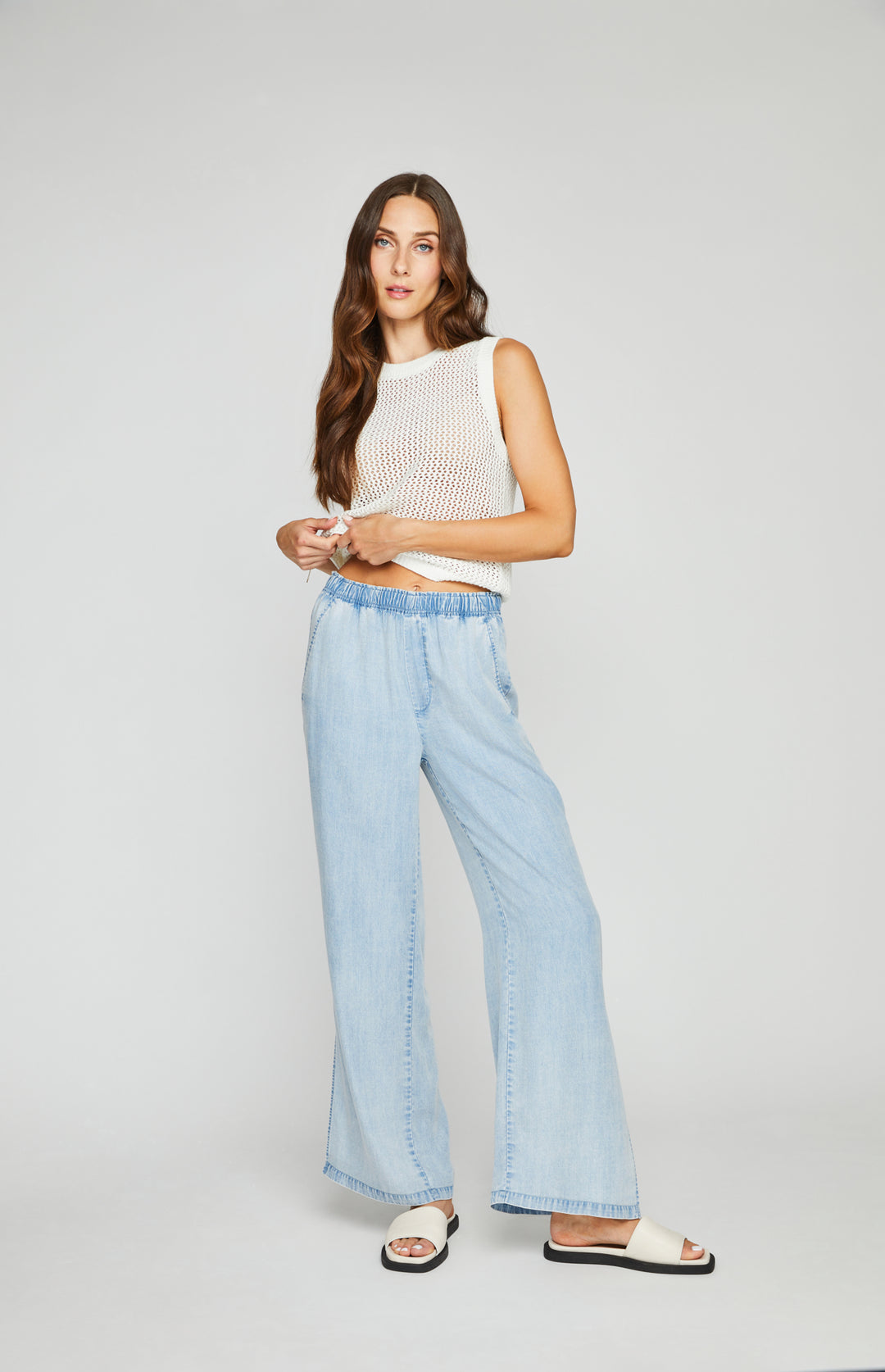 GENTLE FAWN | ORWELL WIDE LEG PANT | LIGHT BLUE