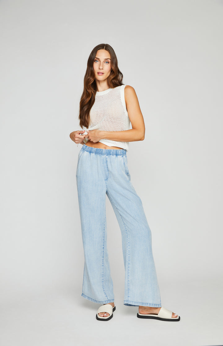 GENTLE FAWN | ORWELL WIDE LEG PANT | LIGHT BLUE