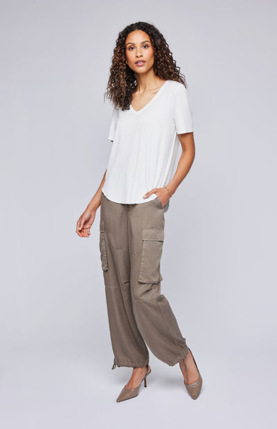 GENTLE FAWN | AVERY WIDE LEG CARGO PANT | OLIVE