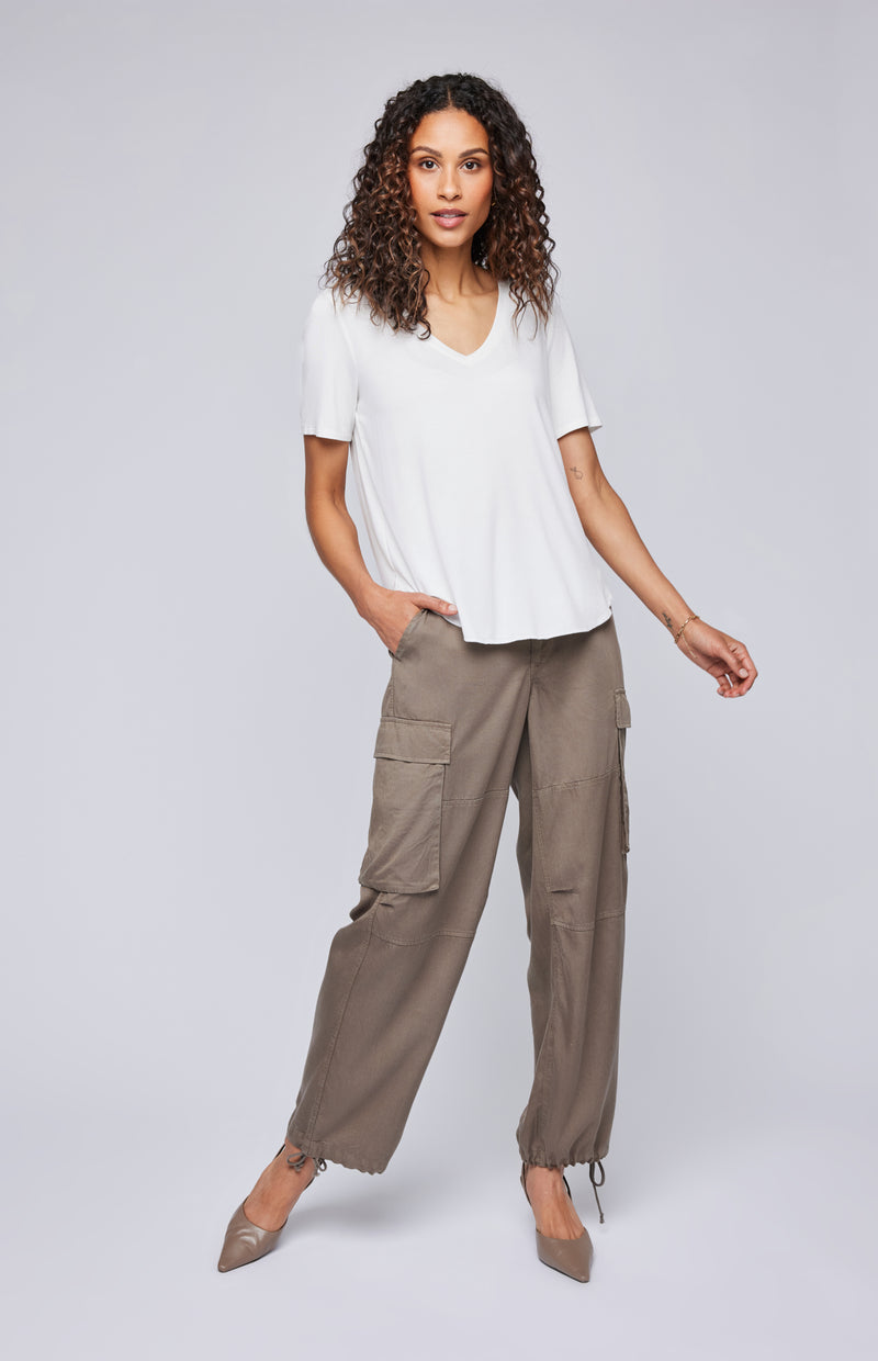 GENTLE FAWN | AVERY WIDE LEG CARGO PANT | OLIVE