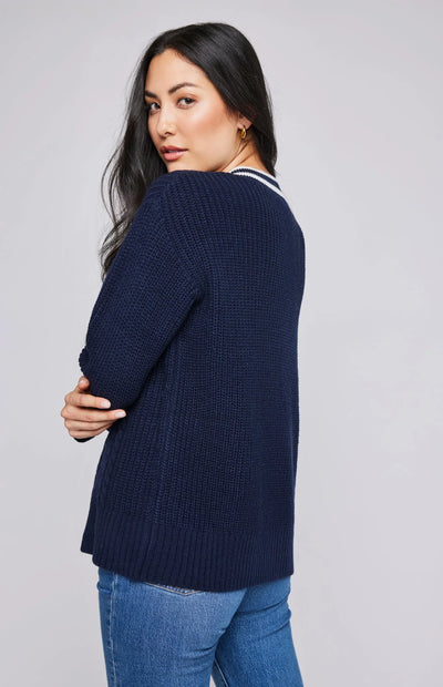 GENTLE FAWN | KYLA V-NECK SWEATER | NAVY