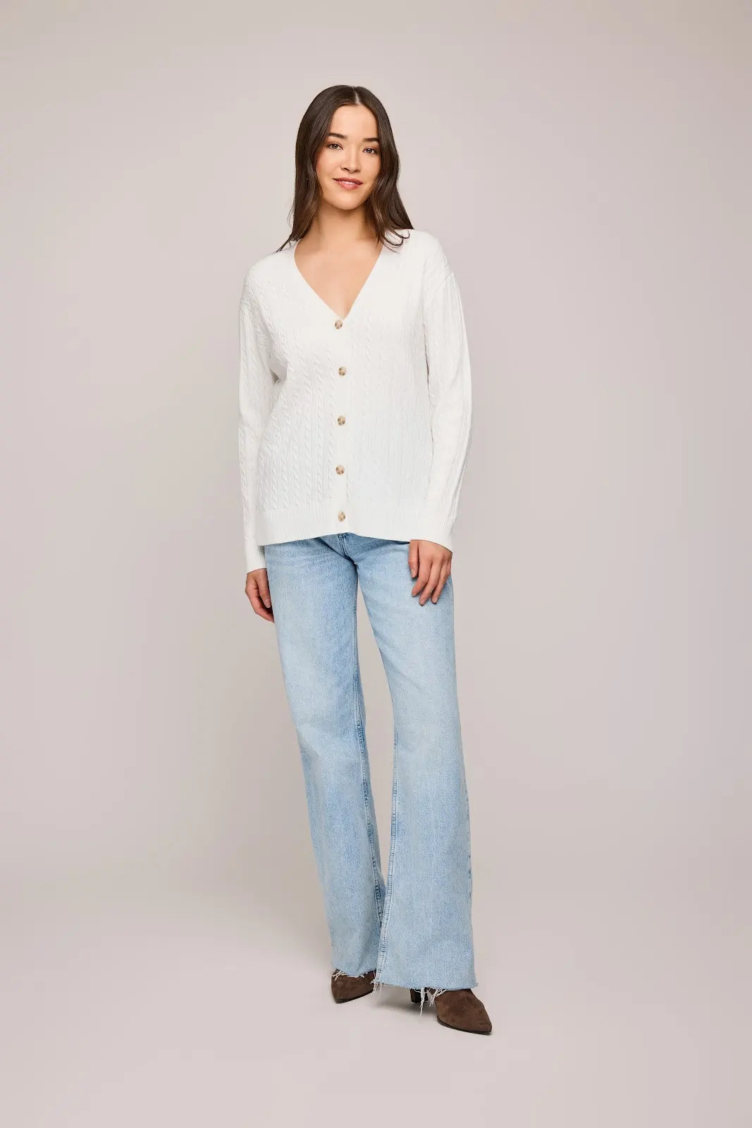 GENTLE FAWN | LUCIA CARDIGAN | WHITE