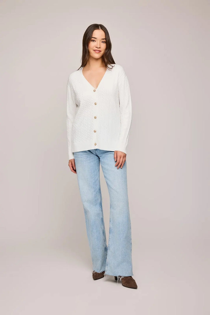 GENTLE FAWN | LUCIA CARDIGAN | WHITE