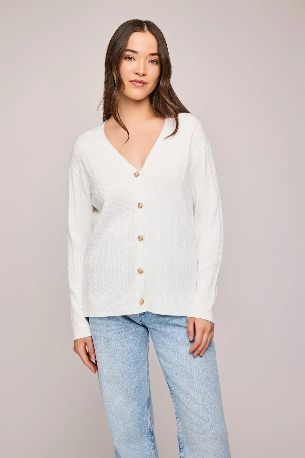 GENTLE FAWN | LUCIA CARDIGAN | WHITE