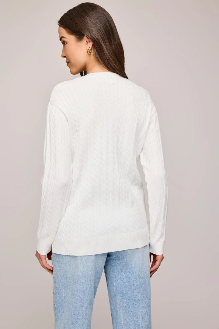 GENTLE FAWN | LUCIA CARDIGAN | WHITE