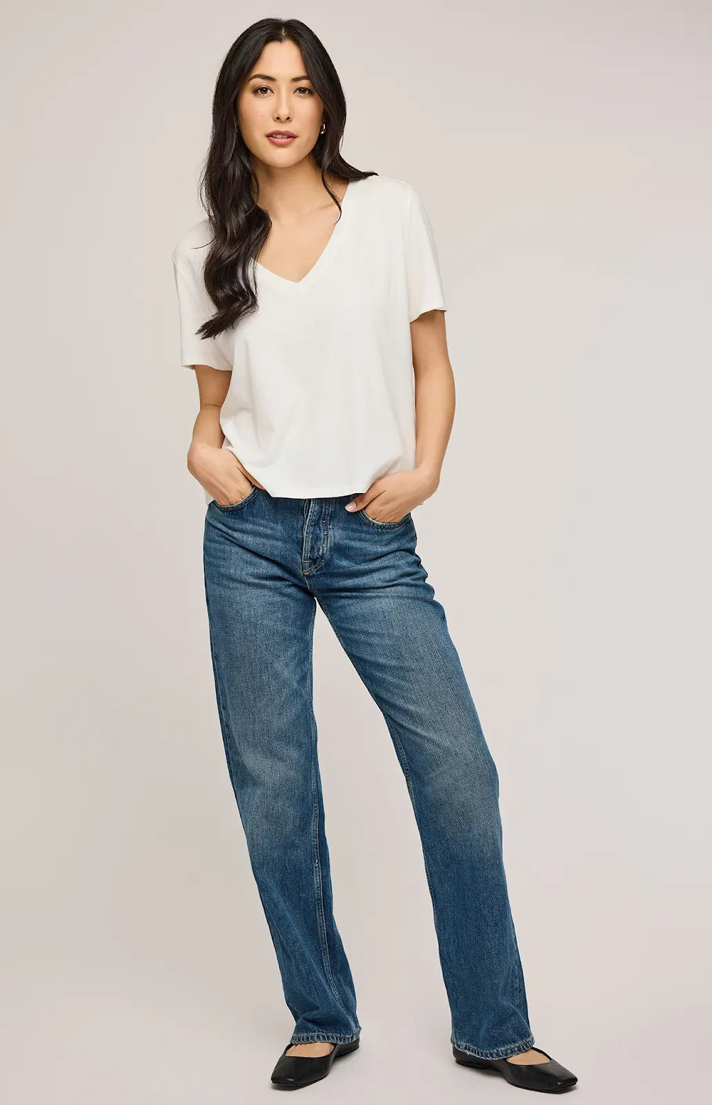 GENTLE FAWN | ICON LUCY COTTON TEE | WHITE