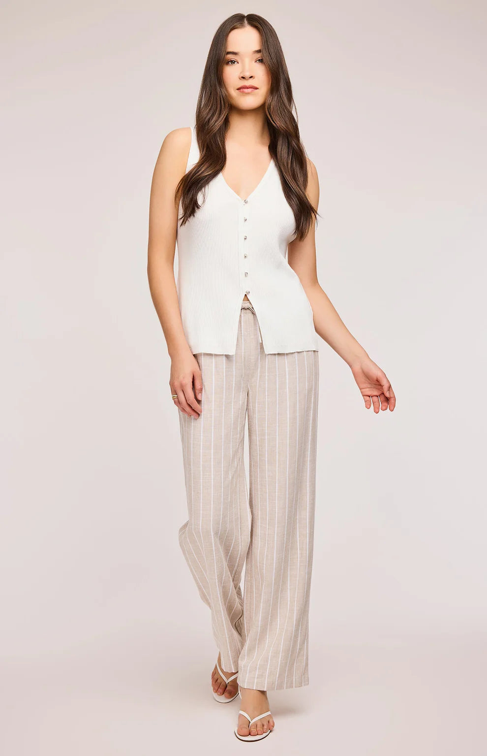 GENTLE FAWN | FINLEY LINEN PANT | LINEN STRIPE