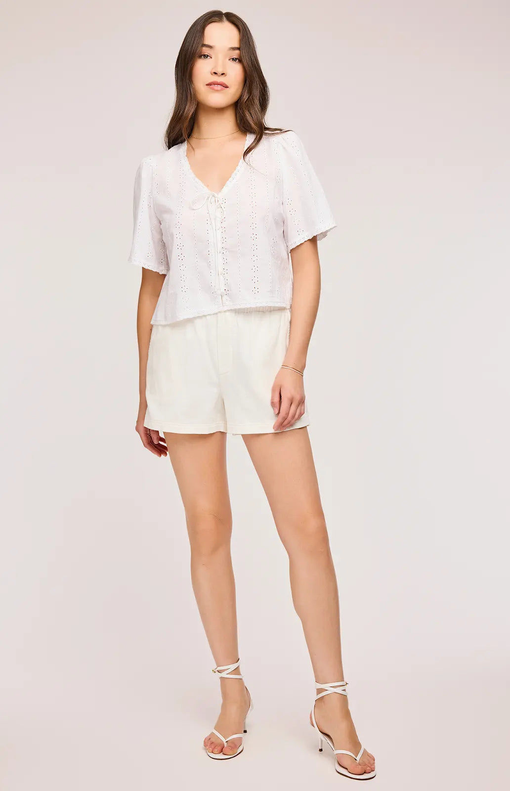 Gentle Fawn | Jessa Eyelet Top | White