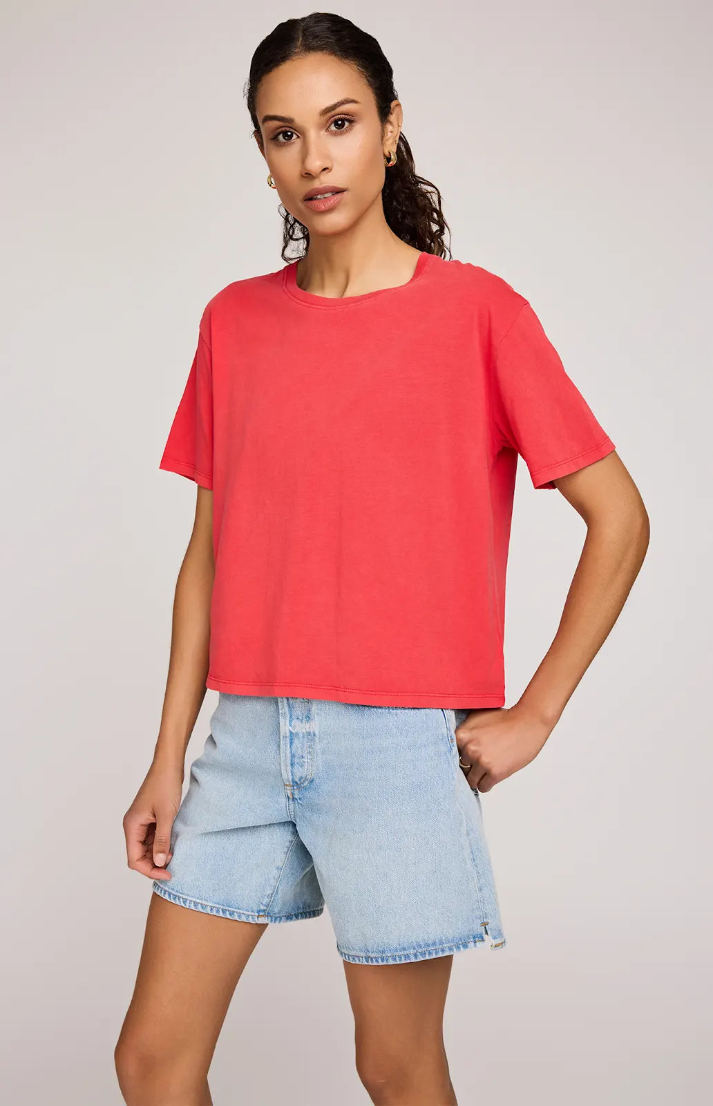 Gentle Fawn | Icon Brigitte Cotton Tee | Red
