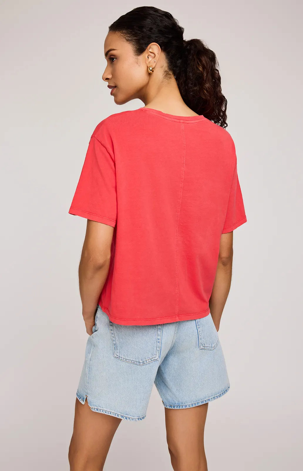 Gentle Fawn | Icon Brigitte Cotton Tee | Red