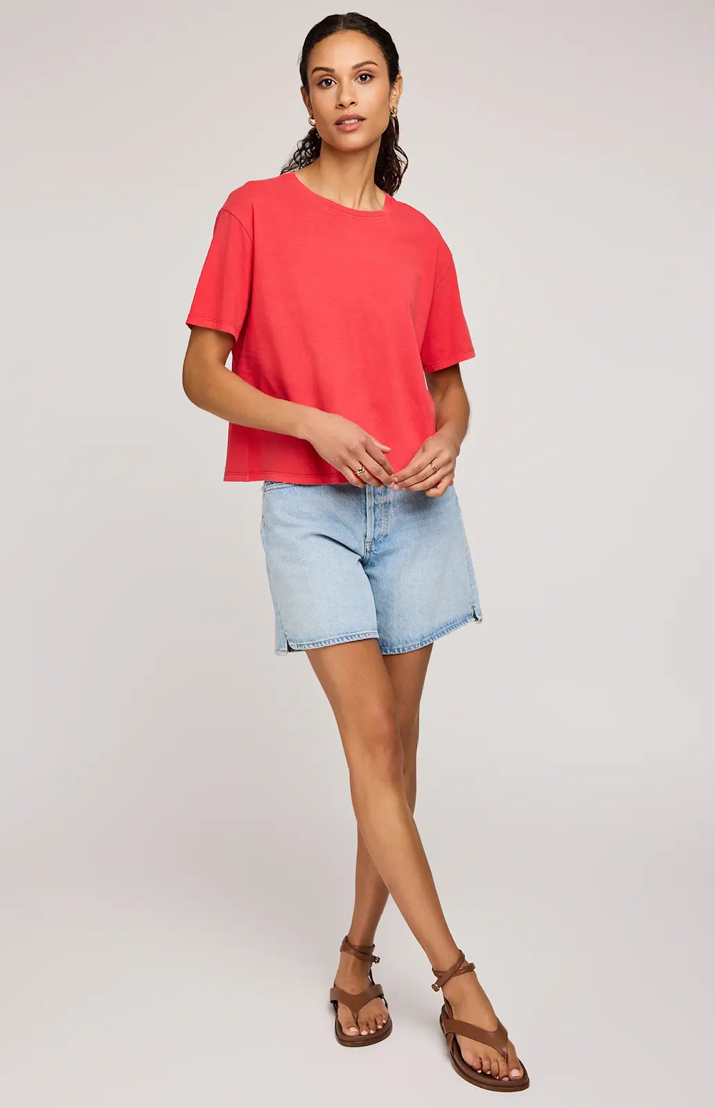Gentle Fawn | Icon Brigitte Cotton Tee | Red