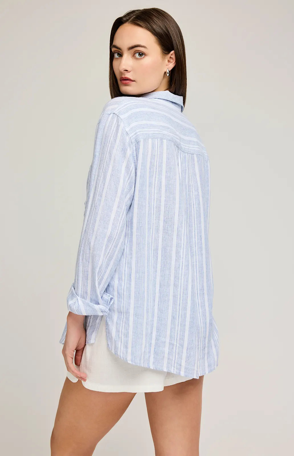 Gentle Fawn | Luka Button-Up Shirt | Blue Stripe