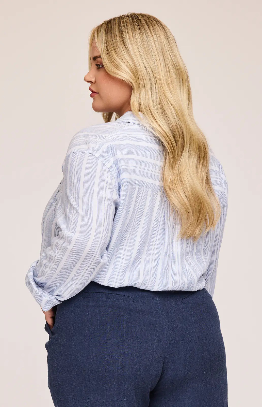 Gentle Fawn | Luka Button-Up Shirt | Blue Stripe