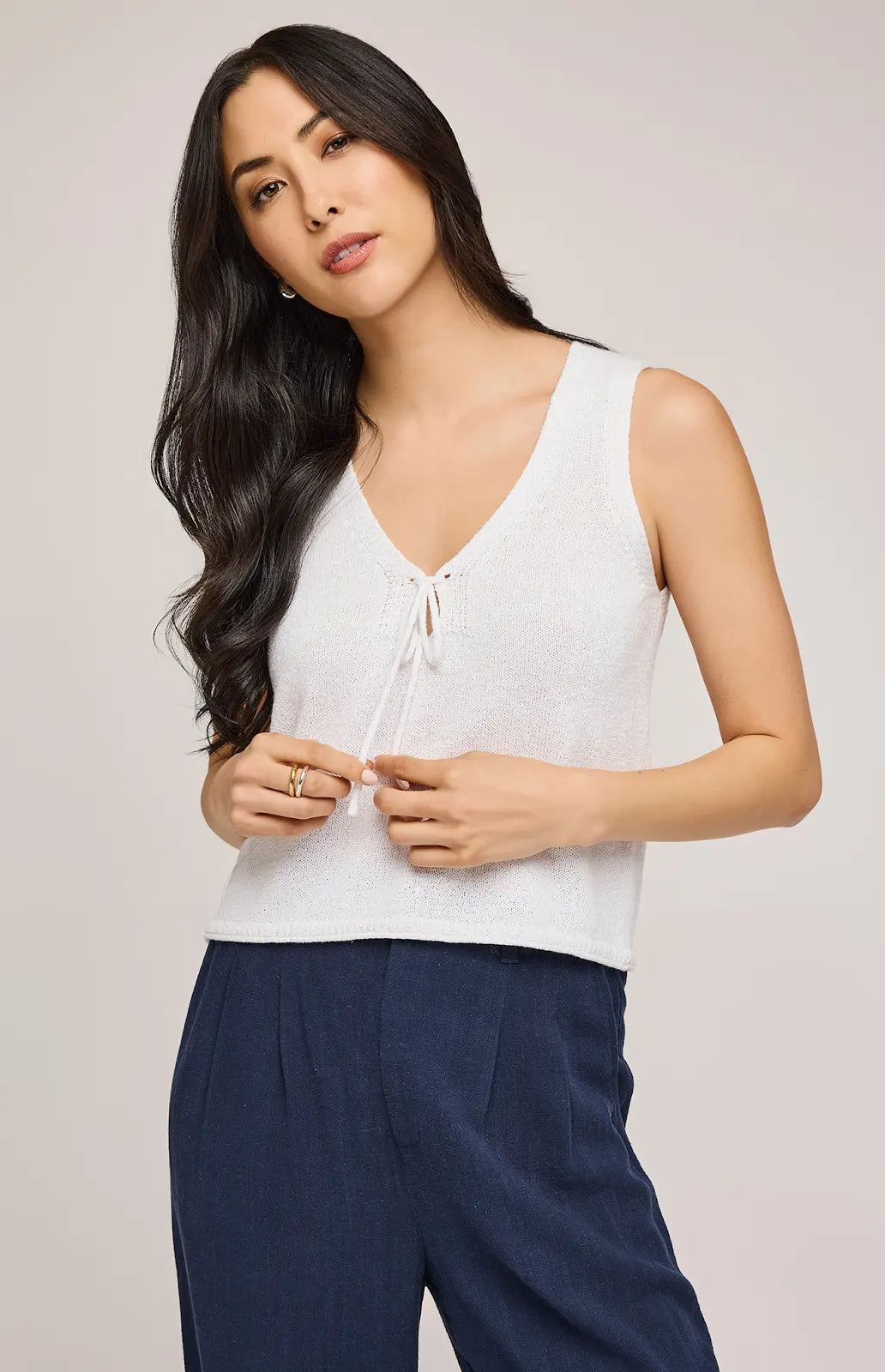 Gentle Fawn | Rebel Knit Tank | White