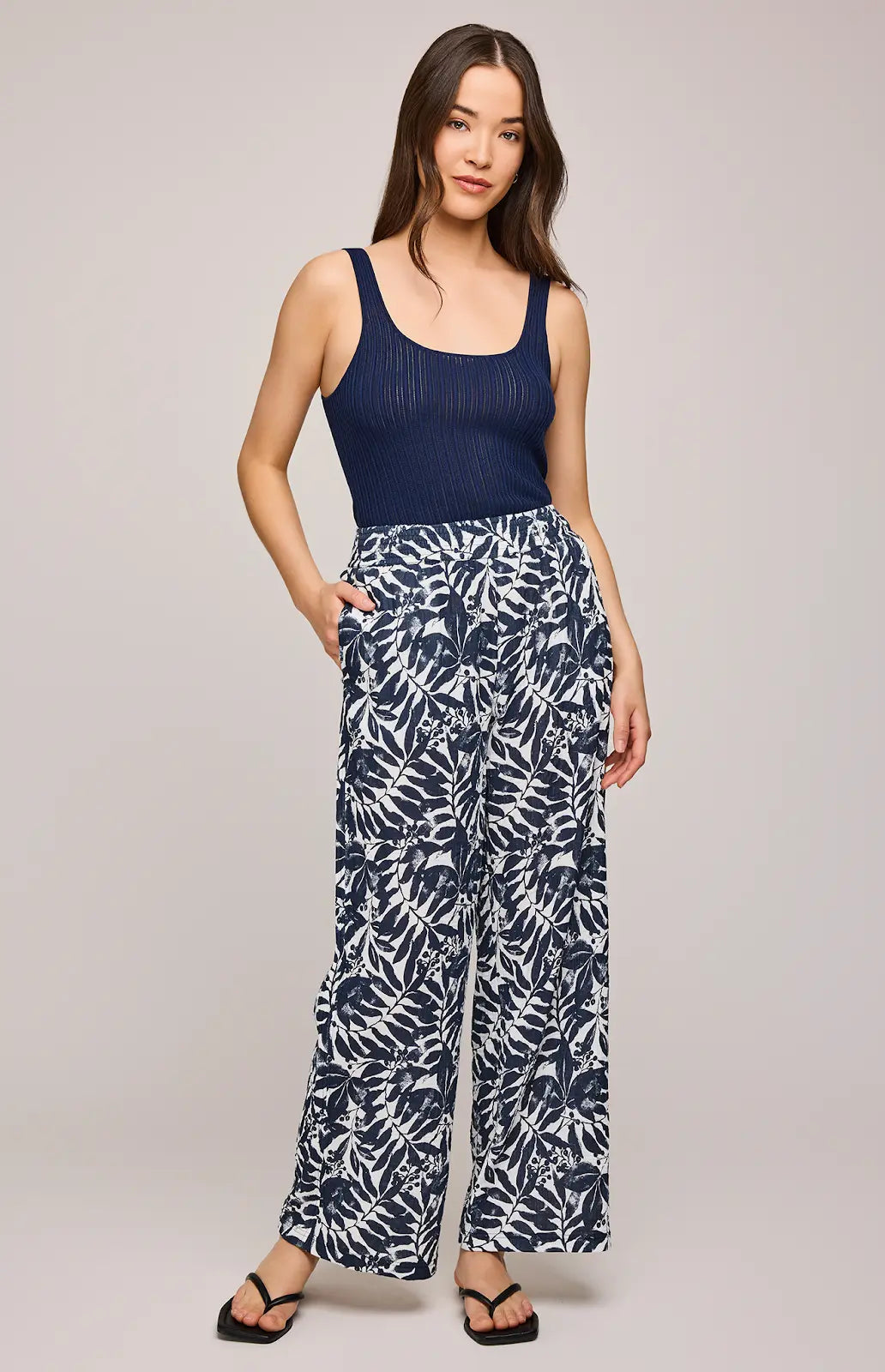 Gentle Fawn | Adelaide Cotton Pant | Navy Tropic