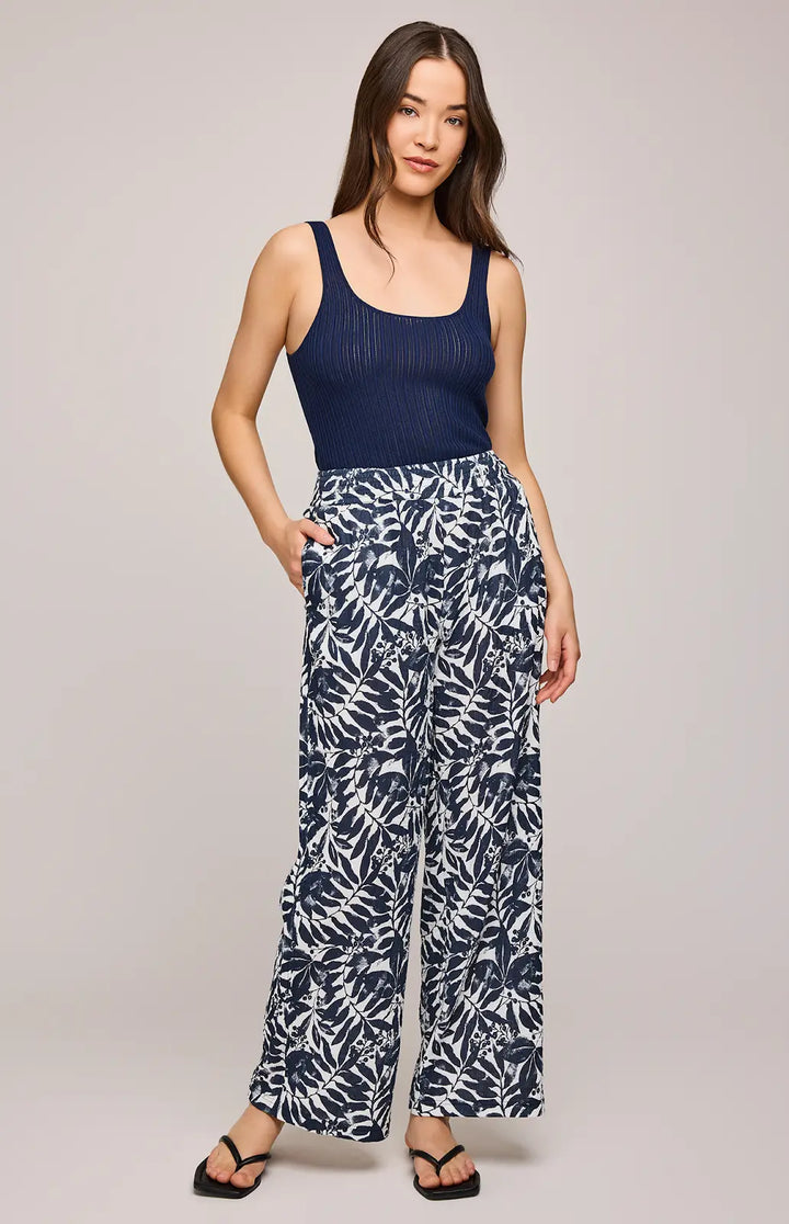 Gentle Fawn | Adelaide Cotton Pant | Navy Tropic