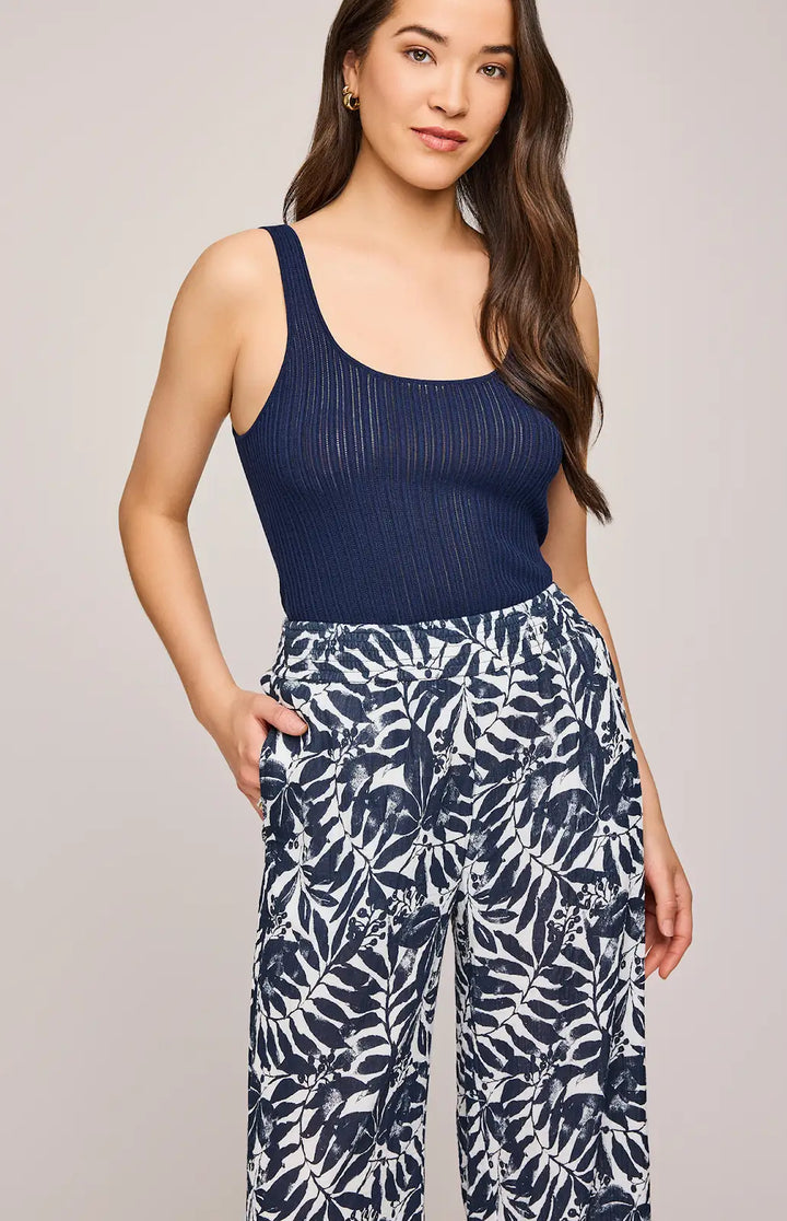Gentle Fawn | Adelaide Cotton Pant | Navy Tropic
