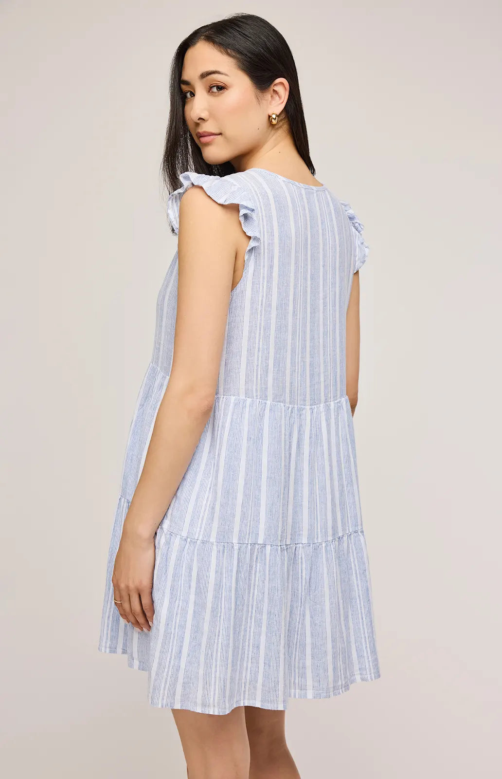 Gentle Fawn | Maggie Linen Dress | Blue Stripe
