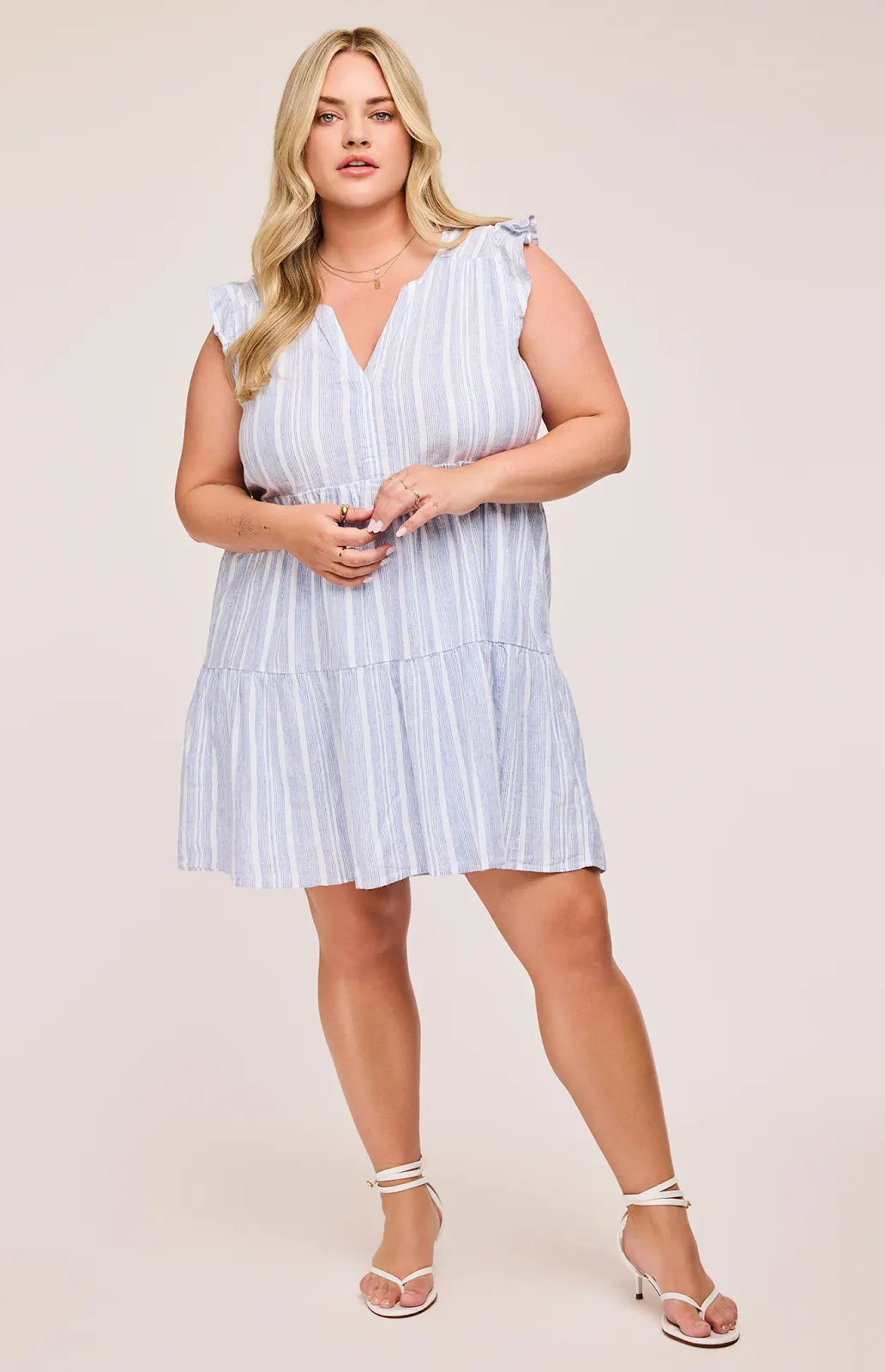 Gentle Fawn | Maggie Linen Dress | Blue Stripe