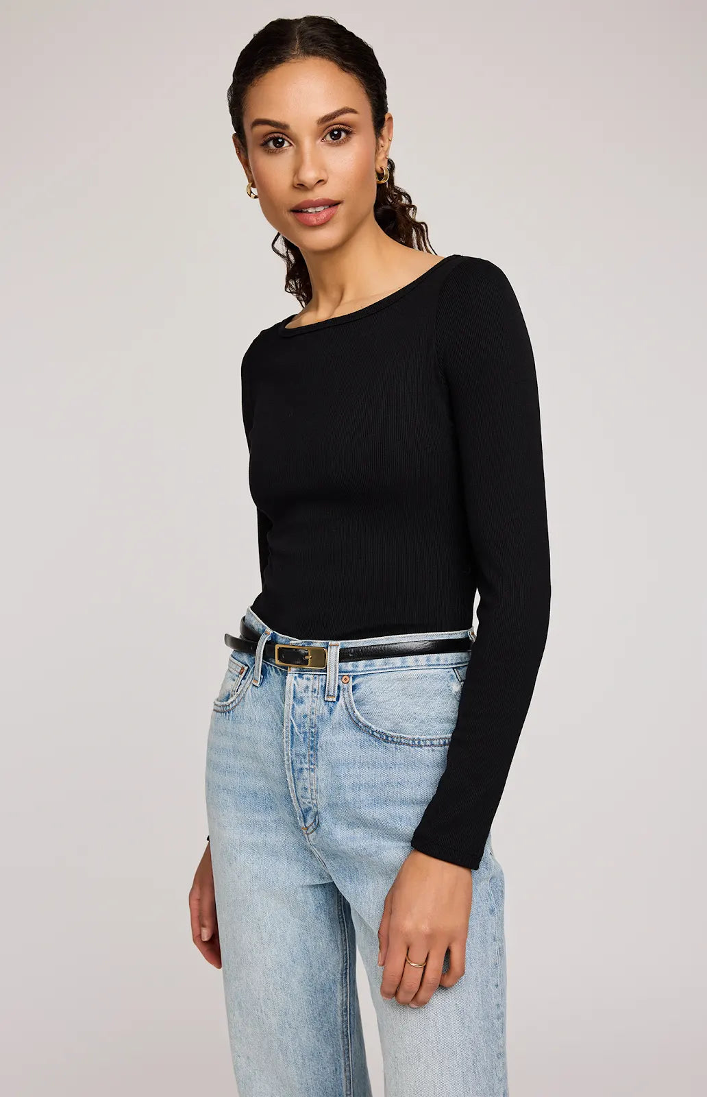 GENTLE FAWN | INGRID LONG SLEEVE TOP | BLACK