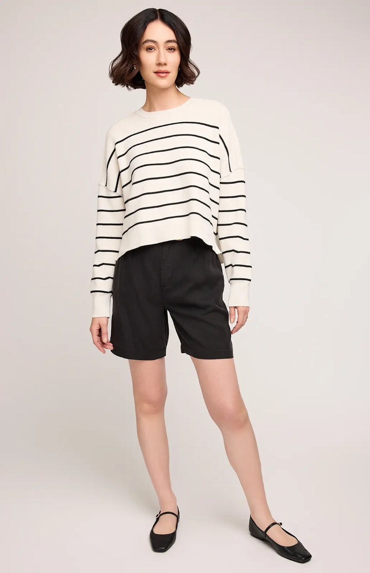 GENTLE FAWN | ECHO PULLOVER | BLACK STRIPE