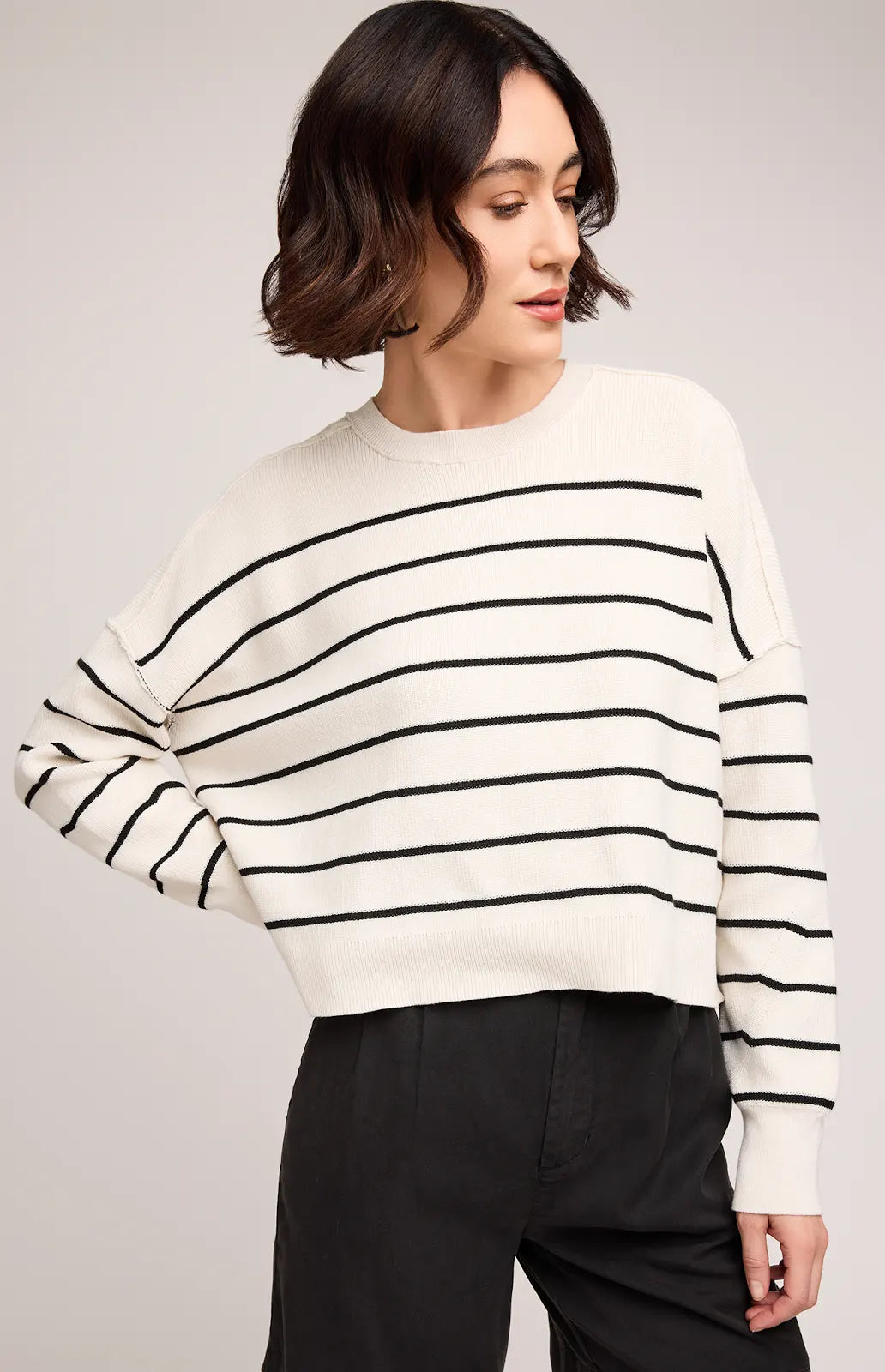 GENTLE FAWN | ECHO PULLOVER | BLACK STRIPE