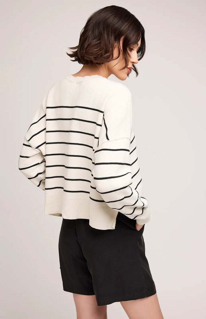 GENTLE FAWN | ECHO PULLOVER | BLACK STRIPE