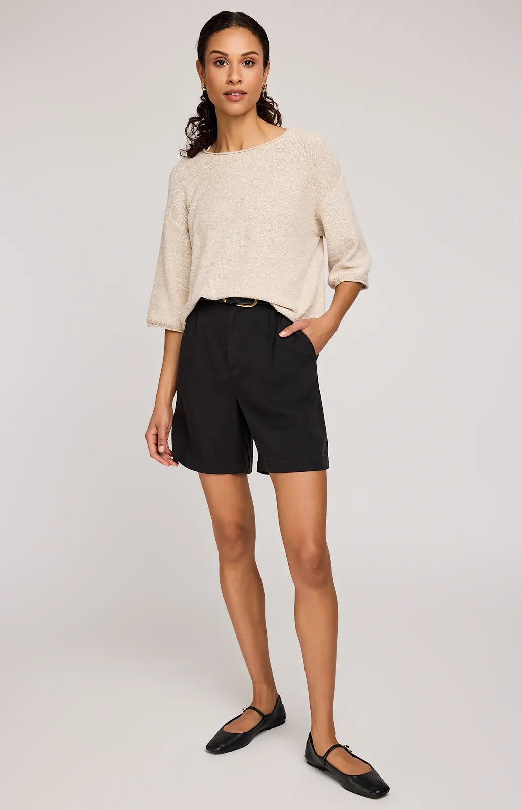 GENTLE FAWN | KERRIGAN KNIT PULLOVER | HEATHER BONE