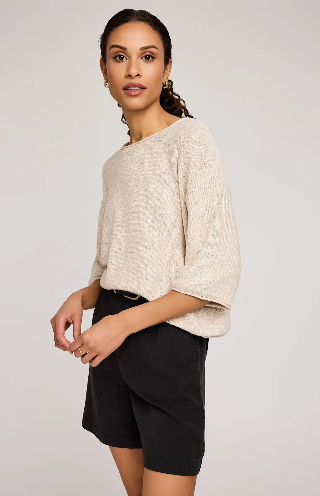 GENTLE FAWN | KERRIGAN KNIT PULLOVER | HEATHER BONE