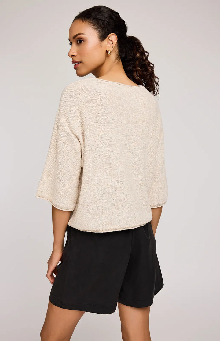 GENTLE FAWN | KERRIGAN KNIT PULLOVER | HEATHER BONE