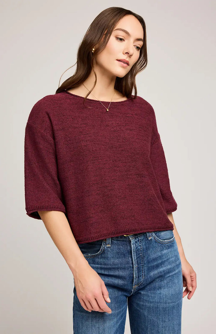 GENTLE FAWN | KERRIGAN KNIT PULLOVER | MERLOT