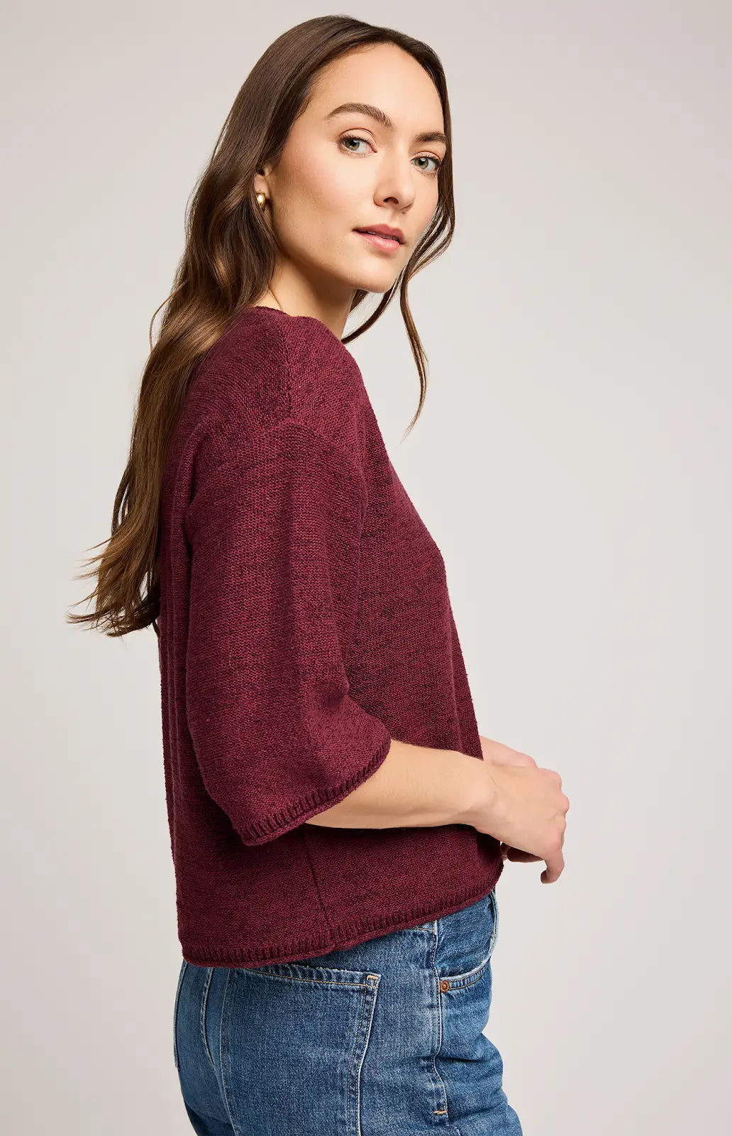 GENTLE FAWN | KERRIGAN KNIT PULLOVER | MERLOT