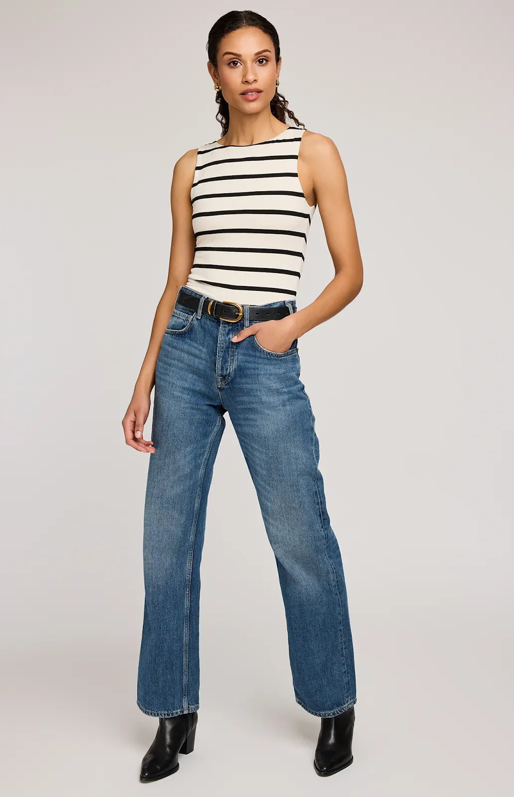 GENTLE FAWN | CYRUS TANK | cream stripe