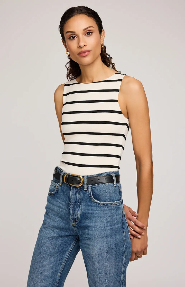 GENTLE FAWN | CYRUS TANK | cream stripe