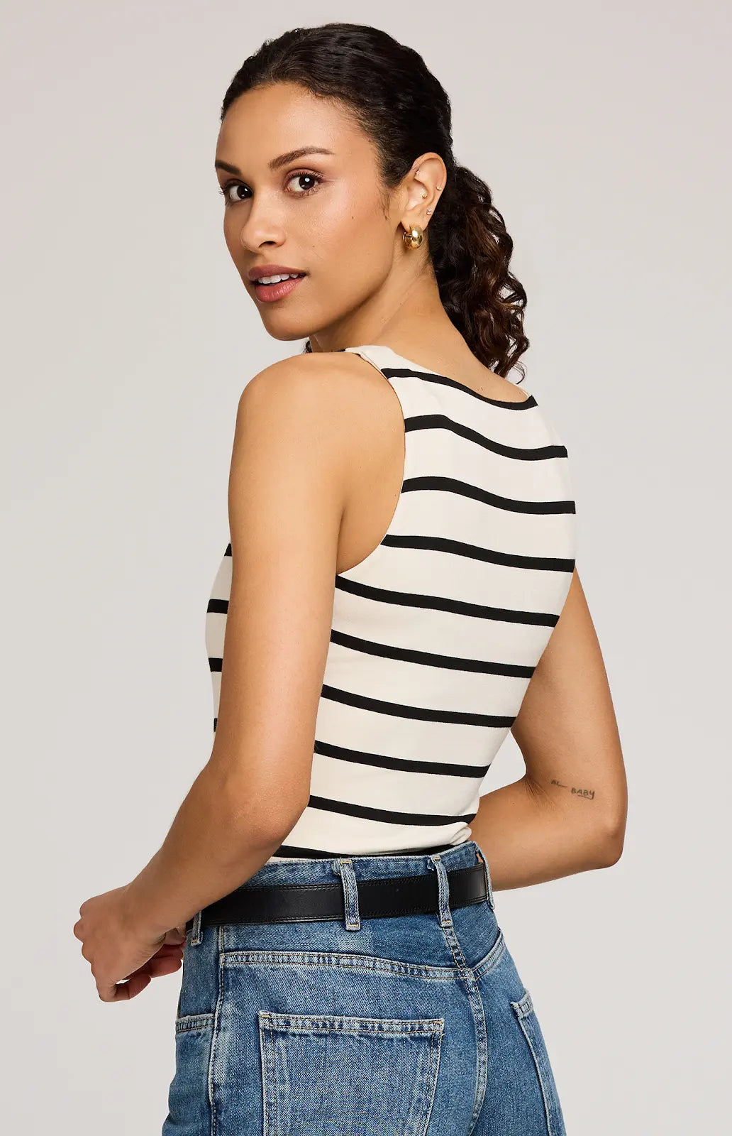 GENTLE FAWN | CYRUS TANK | cream stripe