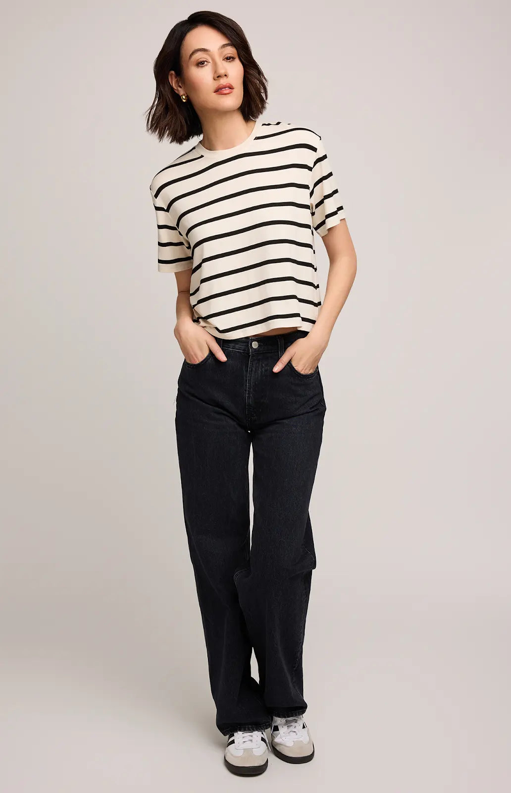 GENTLE FAWN | JAXON T-SHIRT | cream stripe