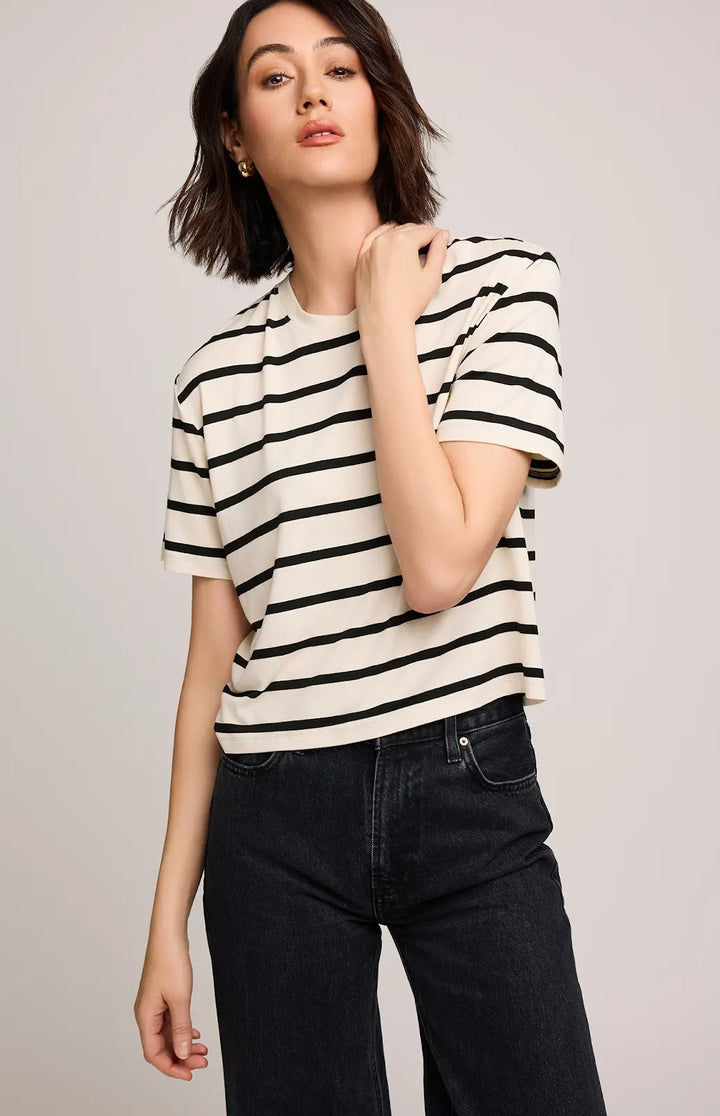 GENTLE FAWN | JAXON T-SHIRT | cream stripe