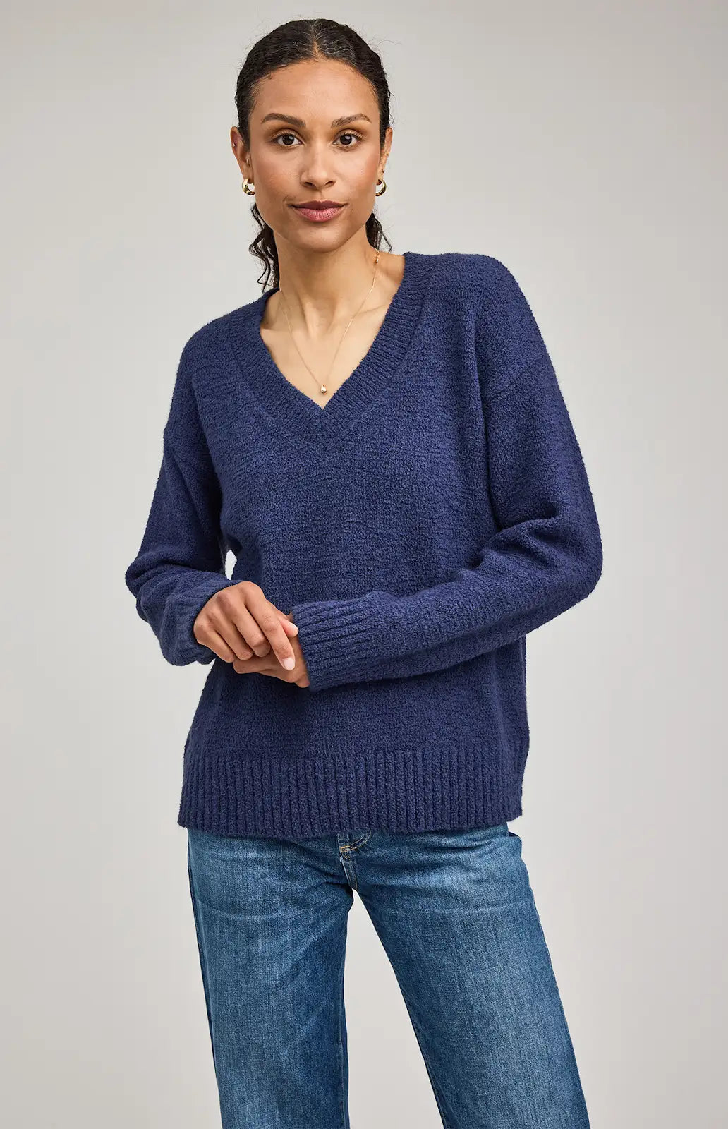 GENTLE FAWN | TILDA V-NECK SWEATER | navy