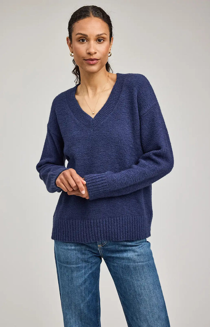 GENTLE FAWN | TILDA V-NECK SWEATER | navy