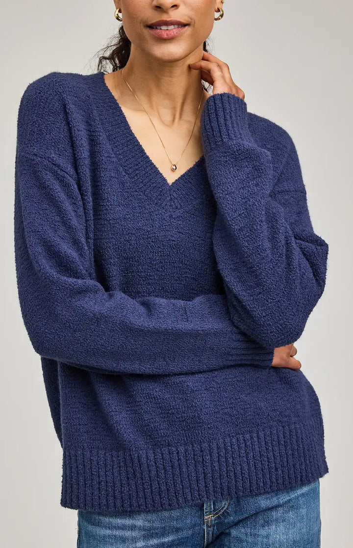 GENTLE FAWN | TILDA V-NECK SWEATER | navy