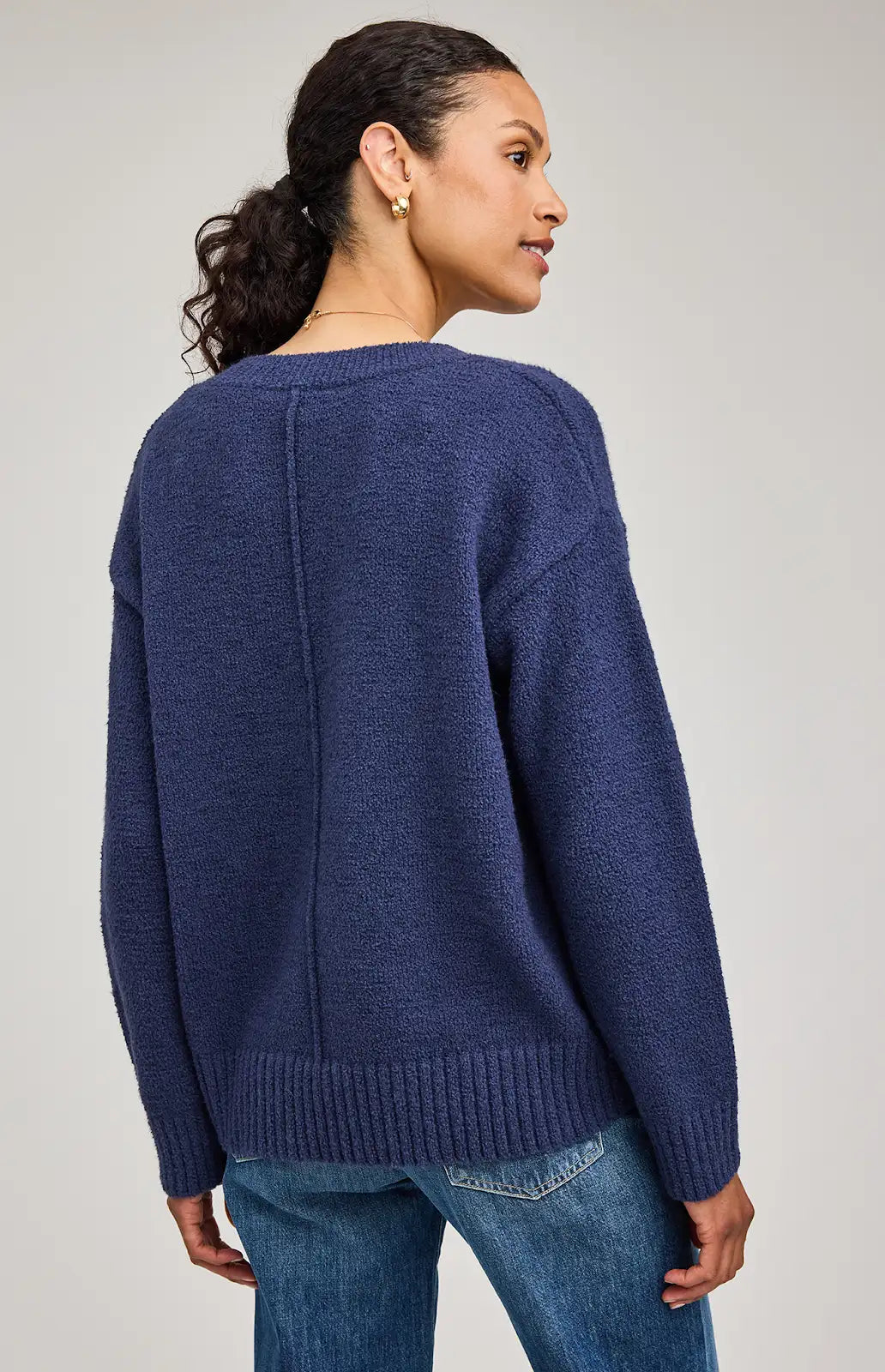 GENTLE FAWN | TILDA V-NECK SWEATER | navy