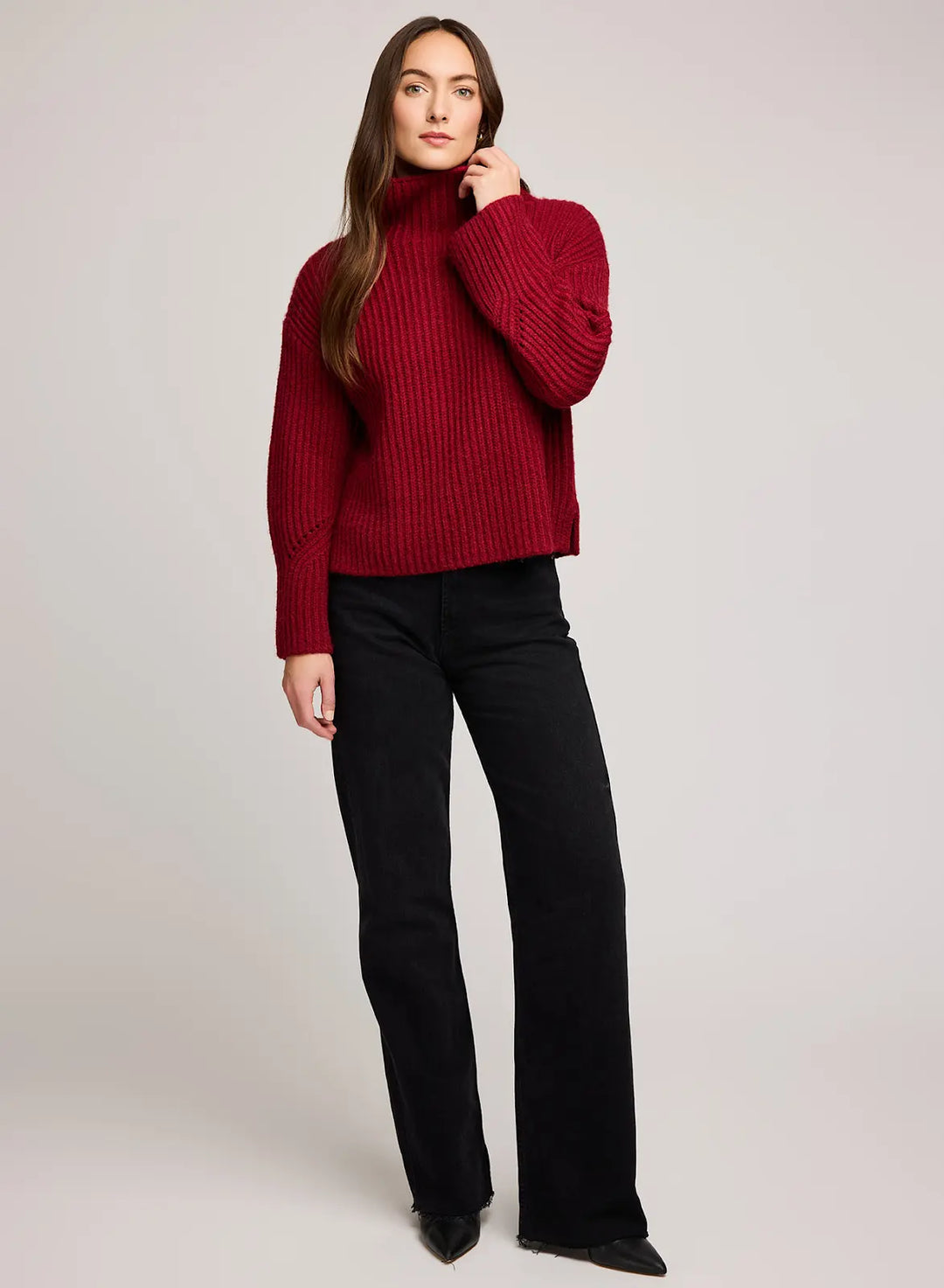 GENTLE FAWN | MARLOW TURTLENECK SWEATER | crimson