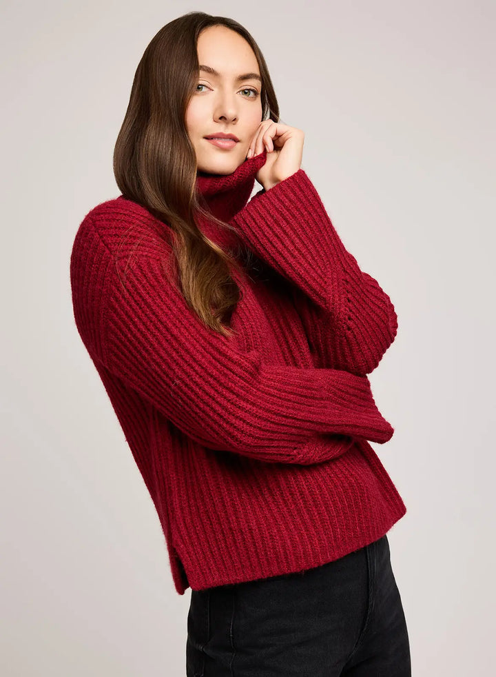 GENTLE FAWN | MARLOW TURTLENECK SWEATER | crimson