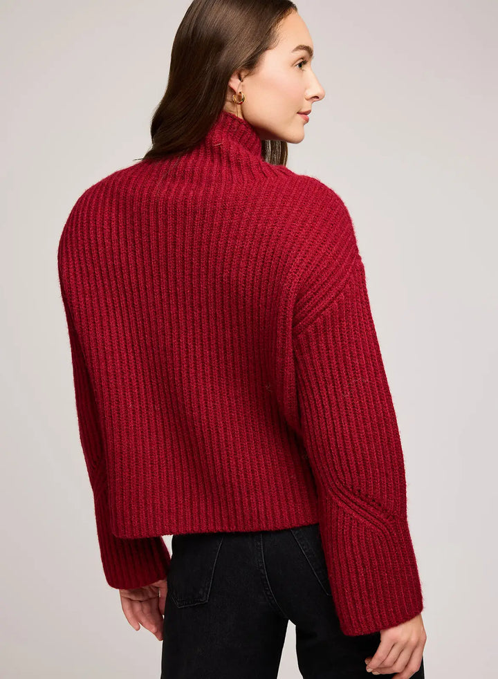GENTLE FAWN | MARLOW TURTLENECK SWEATER | crimson