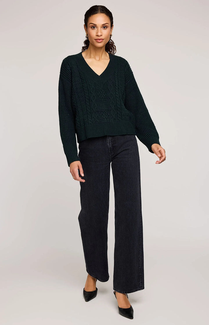GENTLE FAWN | MARCIE PULLOVER SWEATER | wintergreen