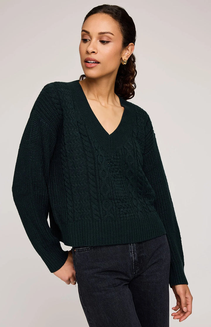 GENTLE FAWN | MARCIE PULLOVER SWEATER | wintergreen