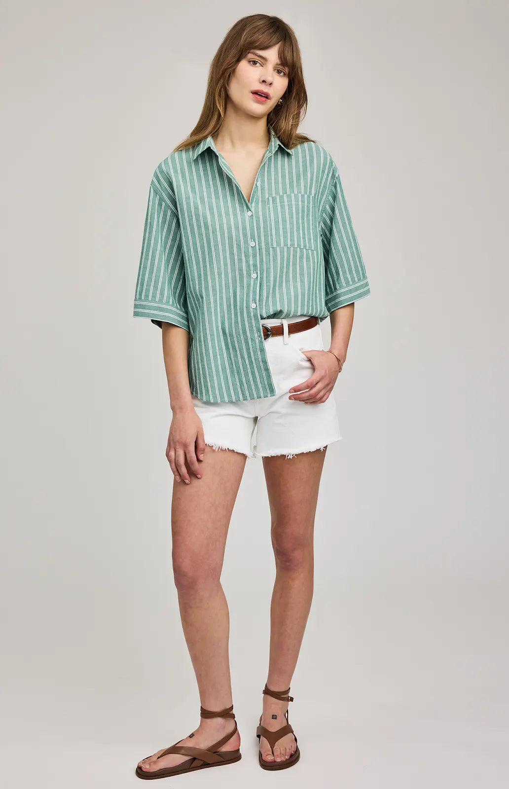 Gentle Fawn | Blaire Button Down | kelly stripe