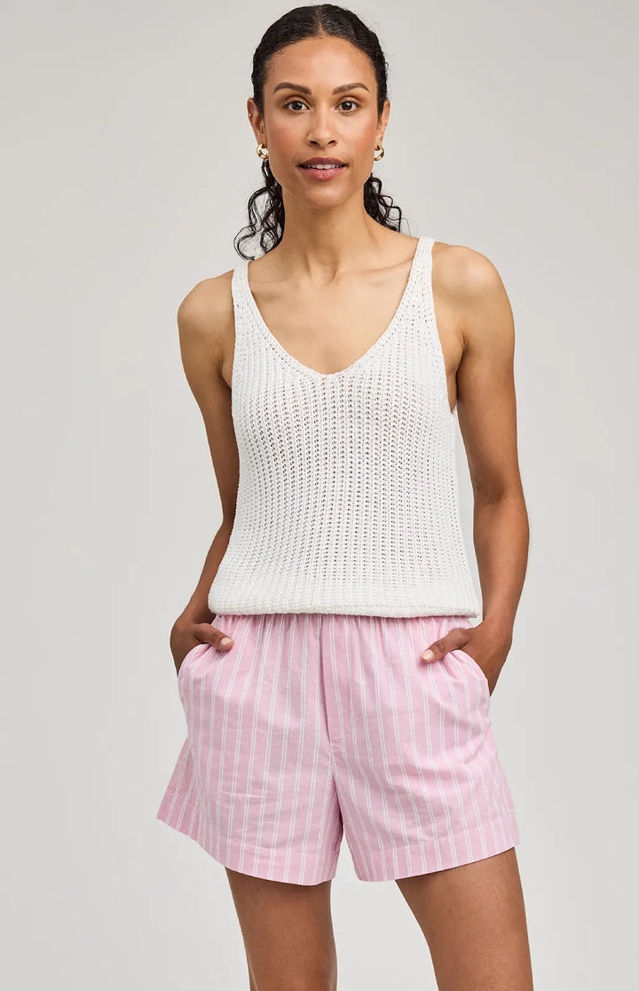 Gentle Fawn | Lima Short | carnation stripe